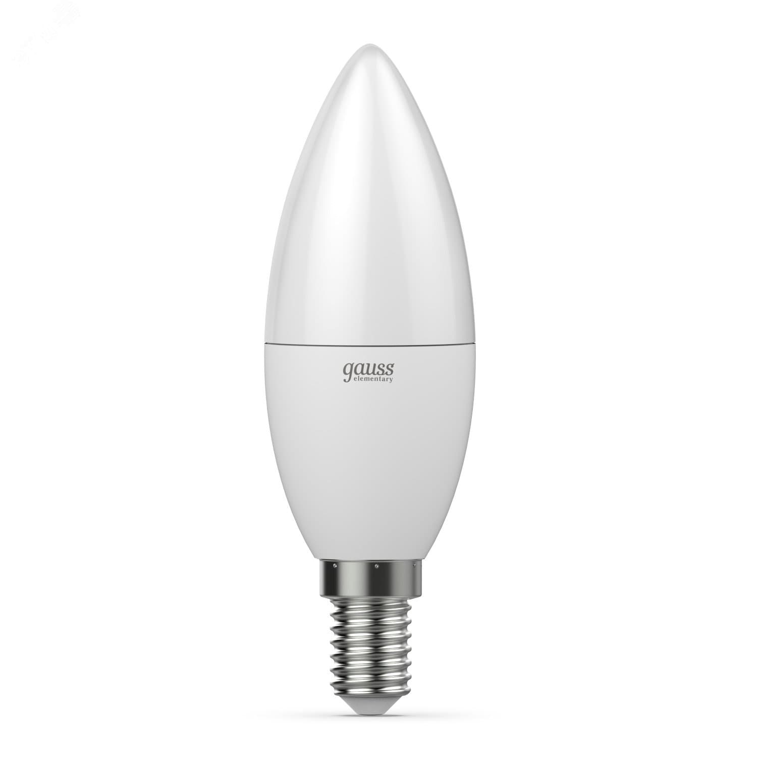 Лампа светодиодная LED 12 Вт 880 лм 3000К свеча теплый E14 AC 220В Elementary