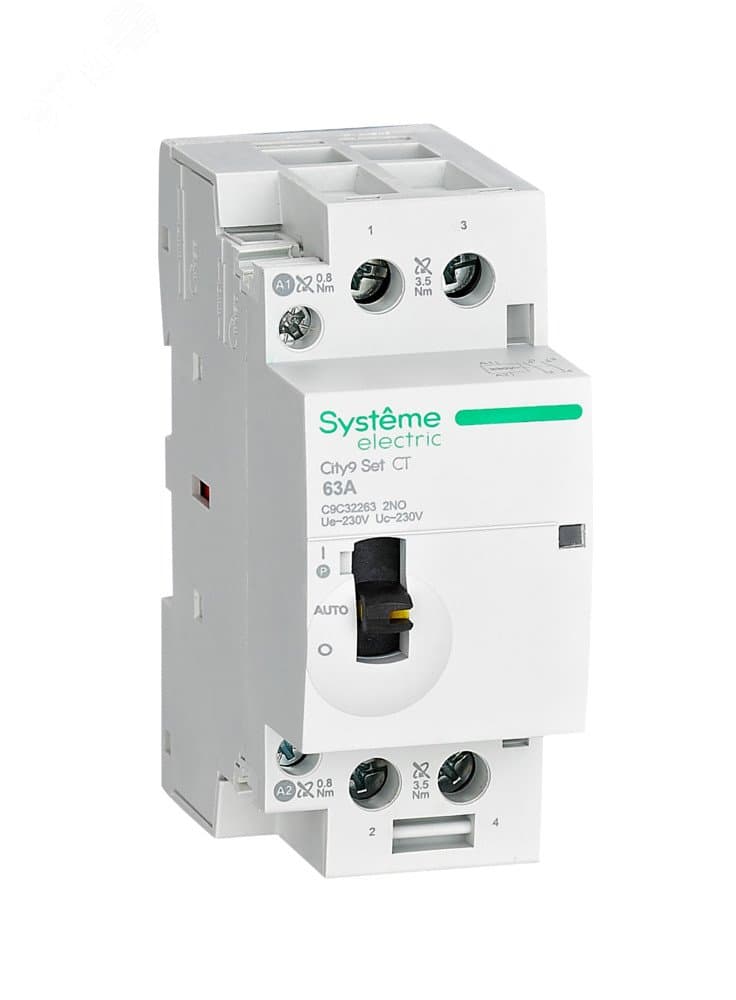 Контактор модульный City9 Set 2P 2НО 63A AC 230В-230В