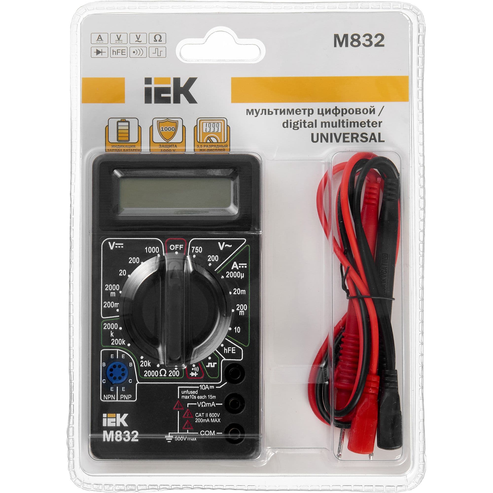 Мультиметр цифровой UNIVERSAL M832