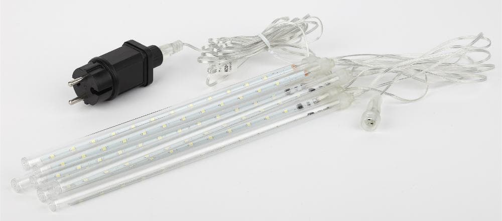Гирлянда LED Сосульки 2,1м холодный свет, 7V, IP44 (трансформатор в комплекте)