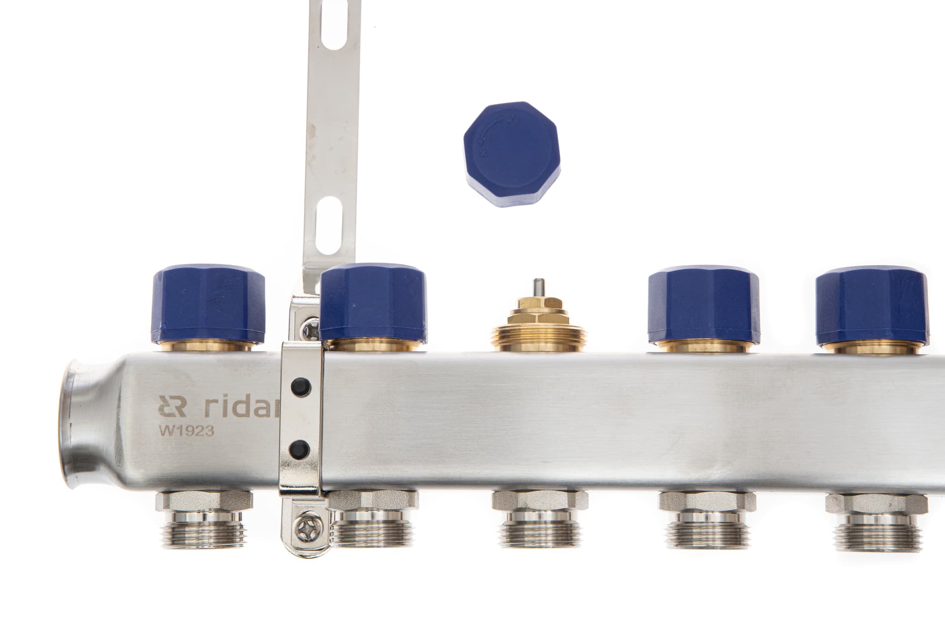 Коллекторная группа SSM-8R set 8 контуров 1'X3/4' с термостатическими клапанами и кронштейнами