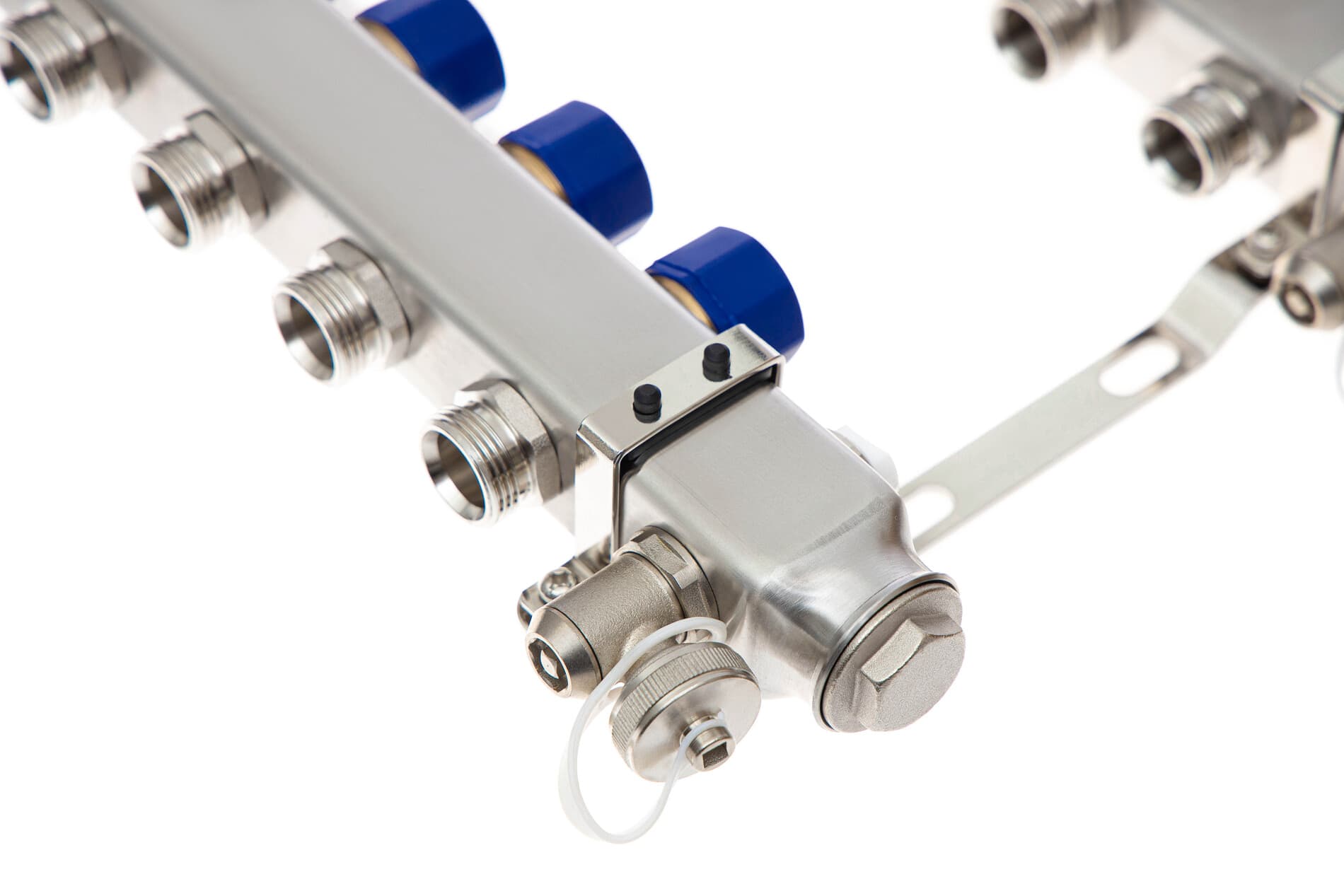 Коллекторная группа SSM-8R set 8 контуров 1'X3/4' с термостатическими клапанами и кронштейнами