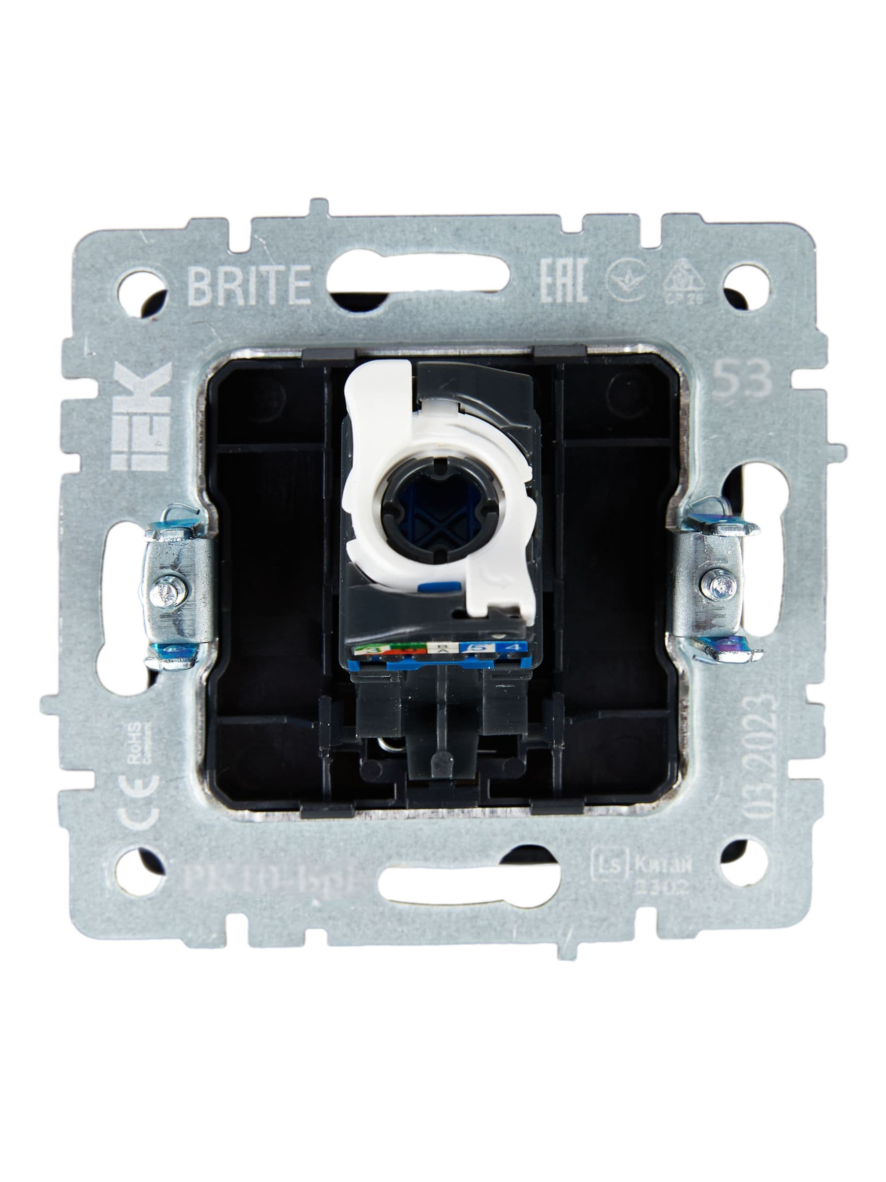 BRITE Розетка компьютерная RJ45 кат.5E РК10-БрГ графит