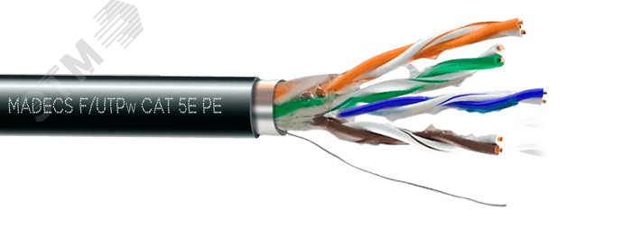Витая пара F/UTPw 4PR 24AWG Cat.5e OUTDOOR Наружная экранированная с гидрофобным заполнением(DCM Test Report) Польша
