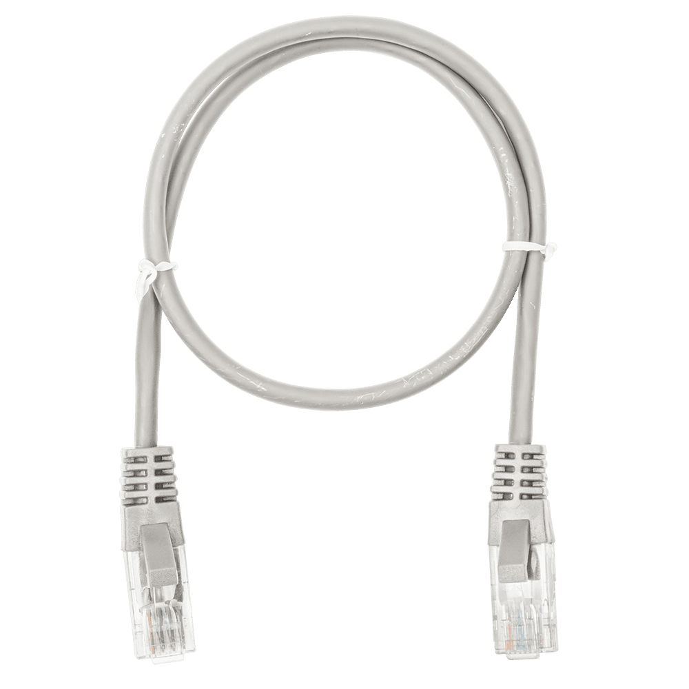 Патч-корд UTP 5e 4x2 26AWGCu LSZH серый 0.5м