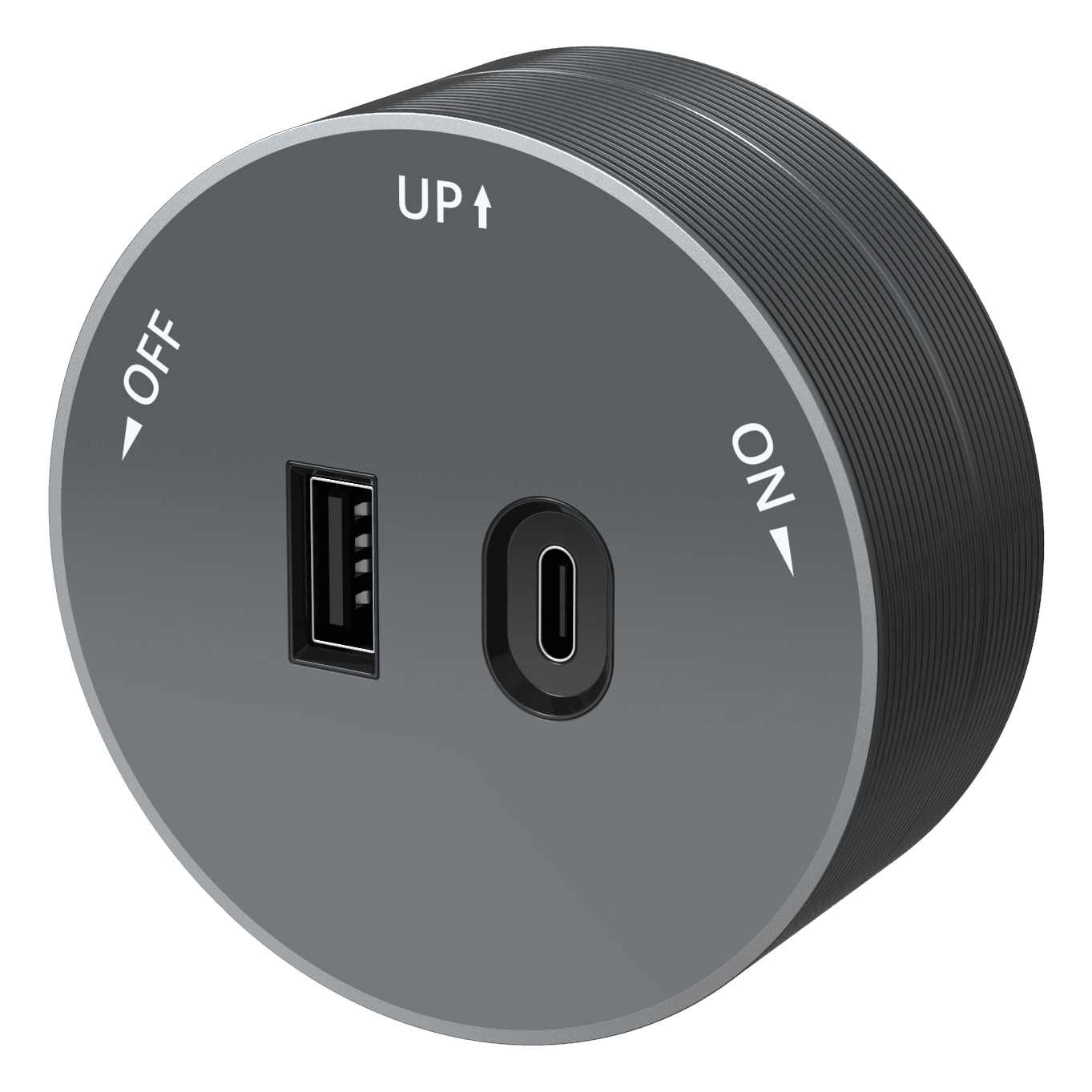 MultiTrack Розетка 2хUSB (тип А+С) 18Вт, 5В/3А Графит