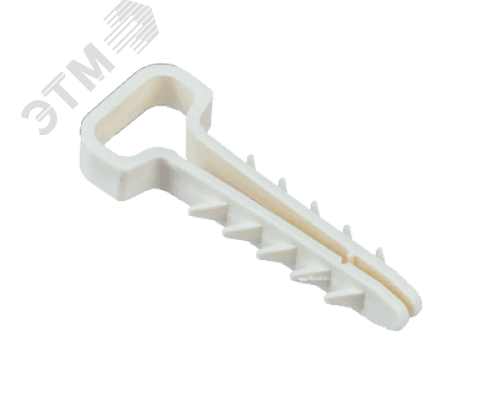 Дюбель-хомут для плоского кабеля белый PCD-F 06x12-45-100WH PA6.6 Jazzway (100 шт/уп) Jazzway