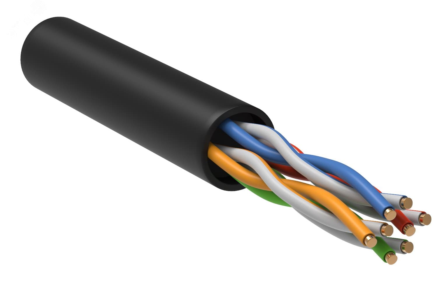 Витая пара U/UTP кат 5E 4x2х24AWG solid LSZH 305м черный
