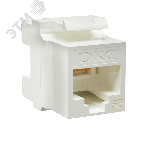 Модуль Keystone RJ45 CAT5E неэкр180 градусов белый