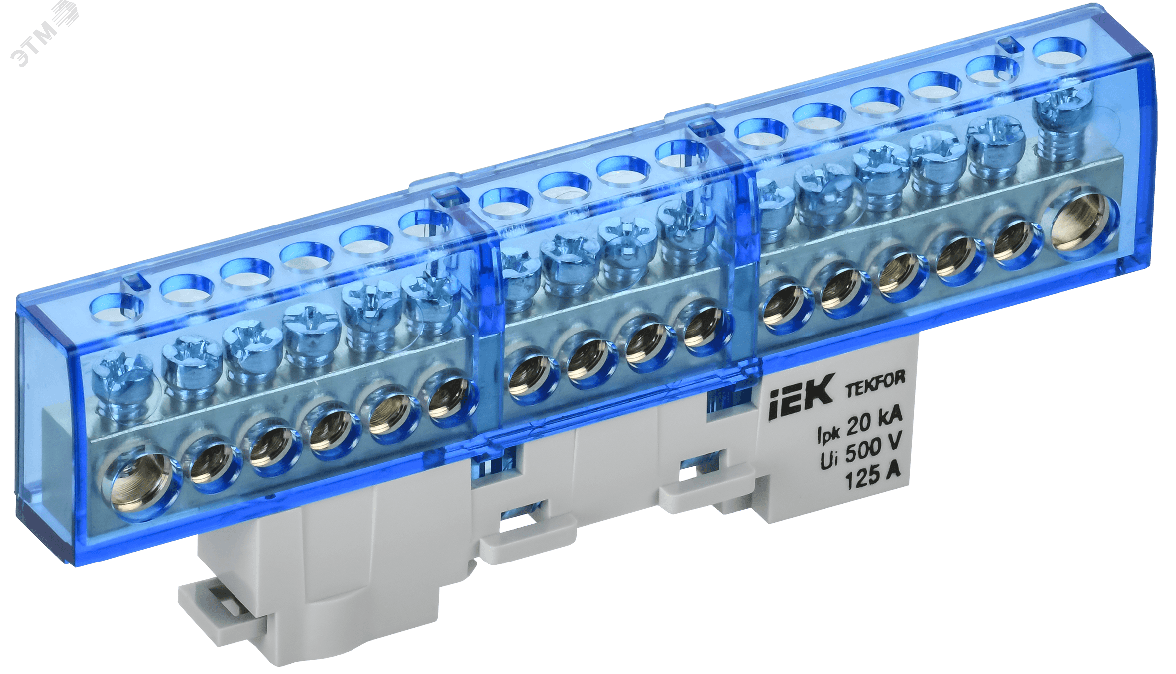 TEKFOR Шина N ноль изолированная на универсальном держателе 8х12-16-С IEK