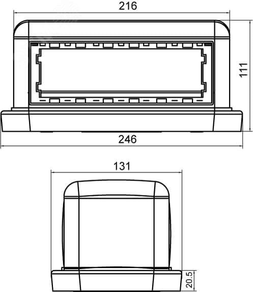 Напольная башенка BUS, 12 модулей, белая