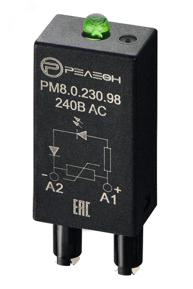 Модуль индикации и защиты, LED + Варистор, 240В AC/DC