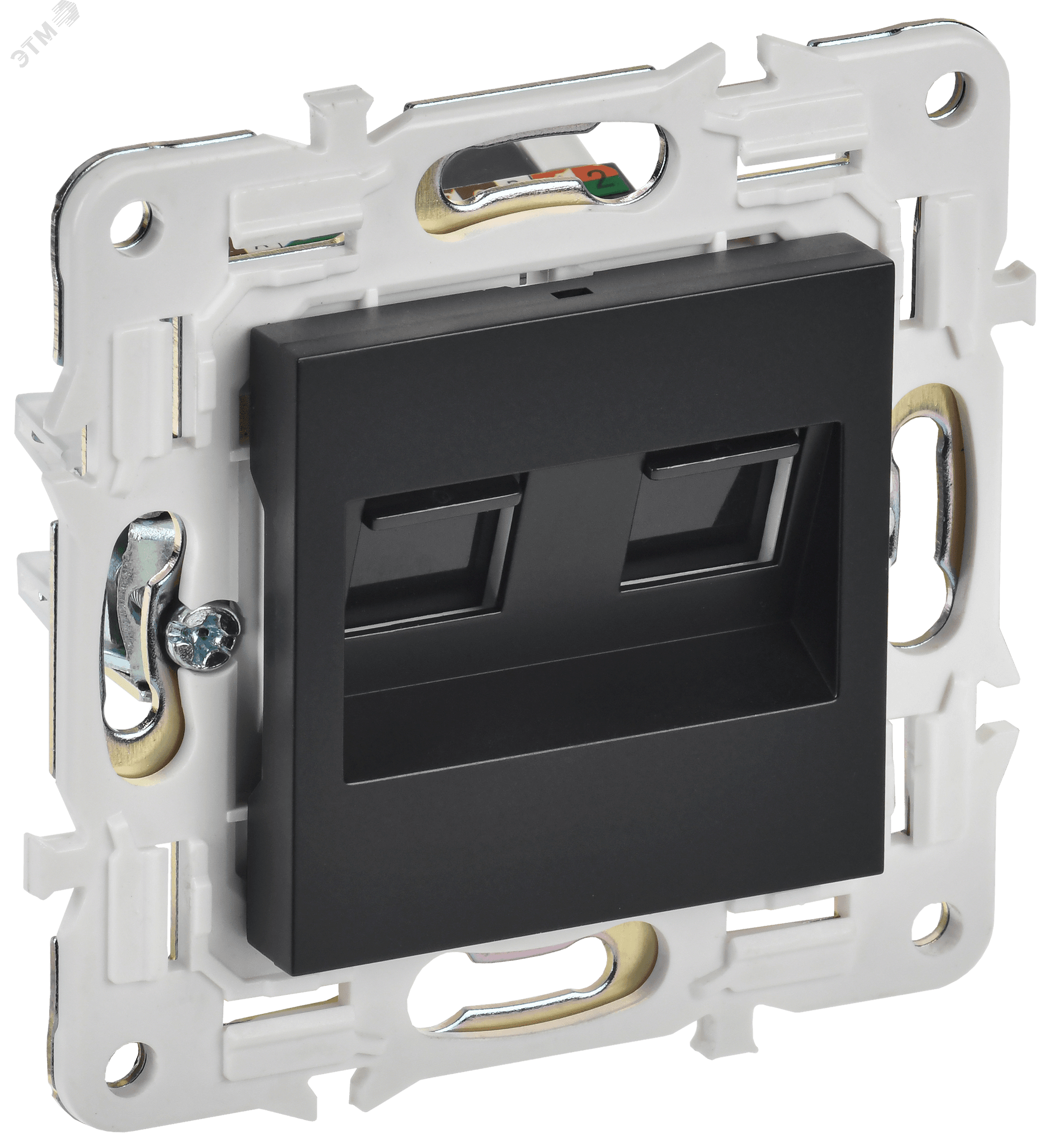 SKANDY Розетка компьютерная двойная RJ45 кат.6 SK-K04Bl черный IEK