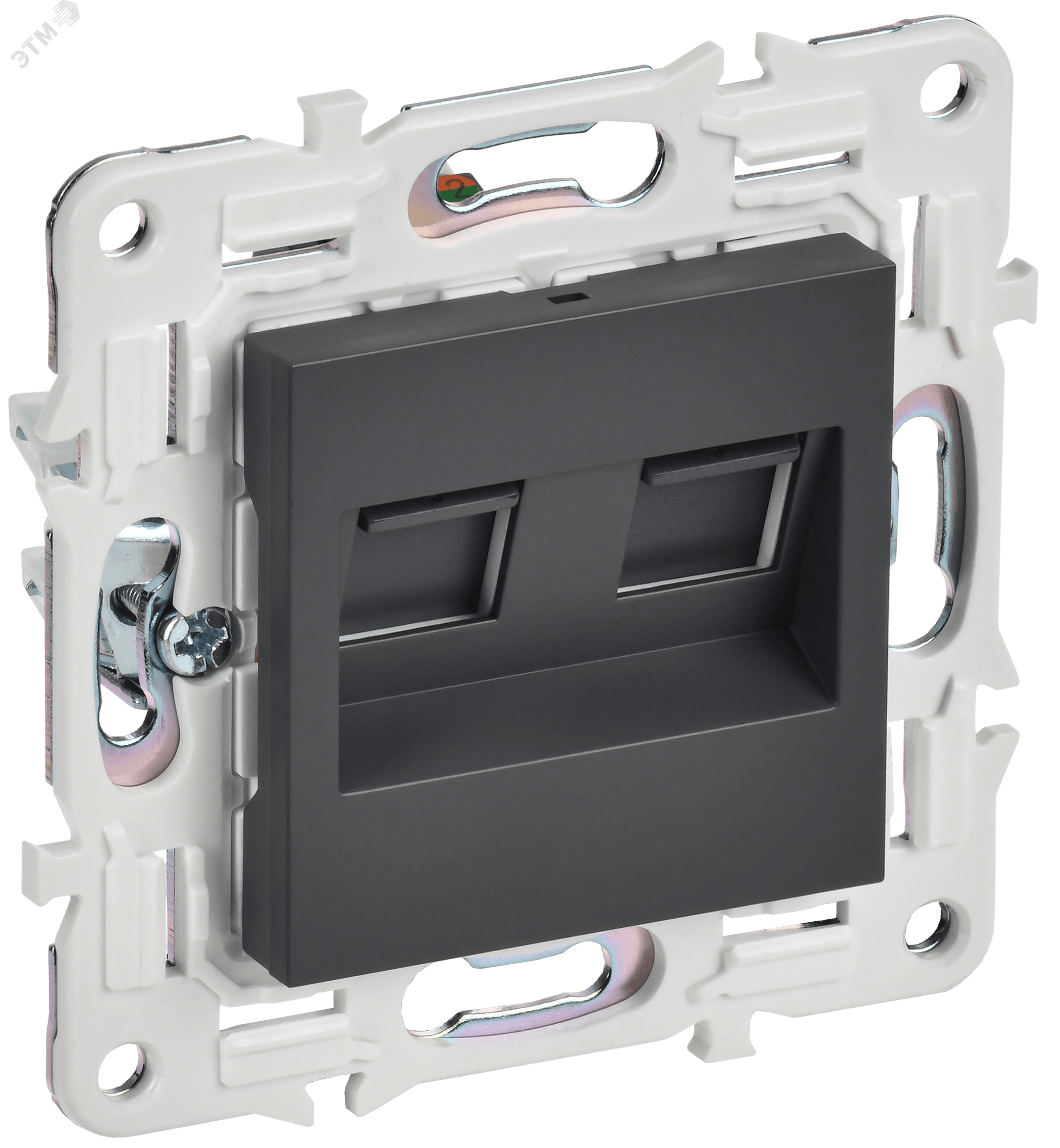 SKANDY Розетка компьютерная двойная RJ45 кат.5E SK-K03T титан IEK