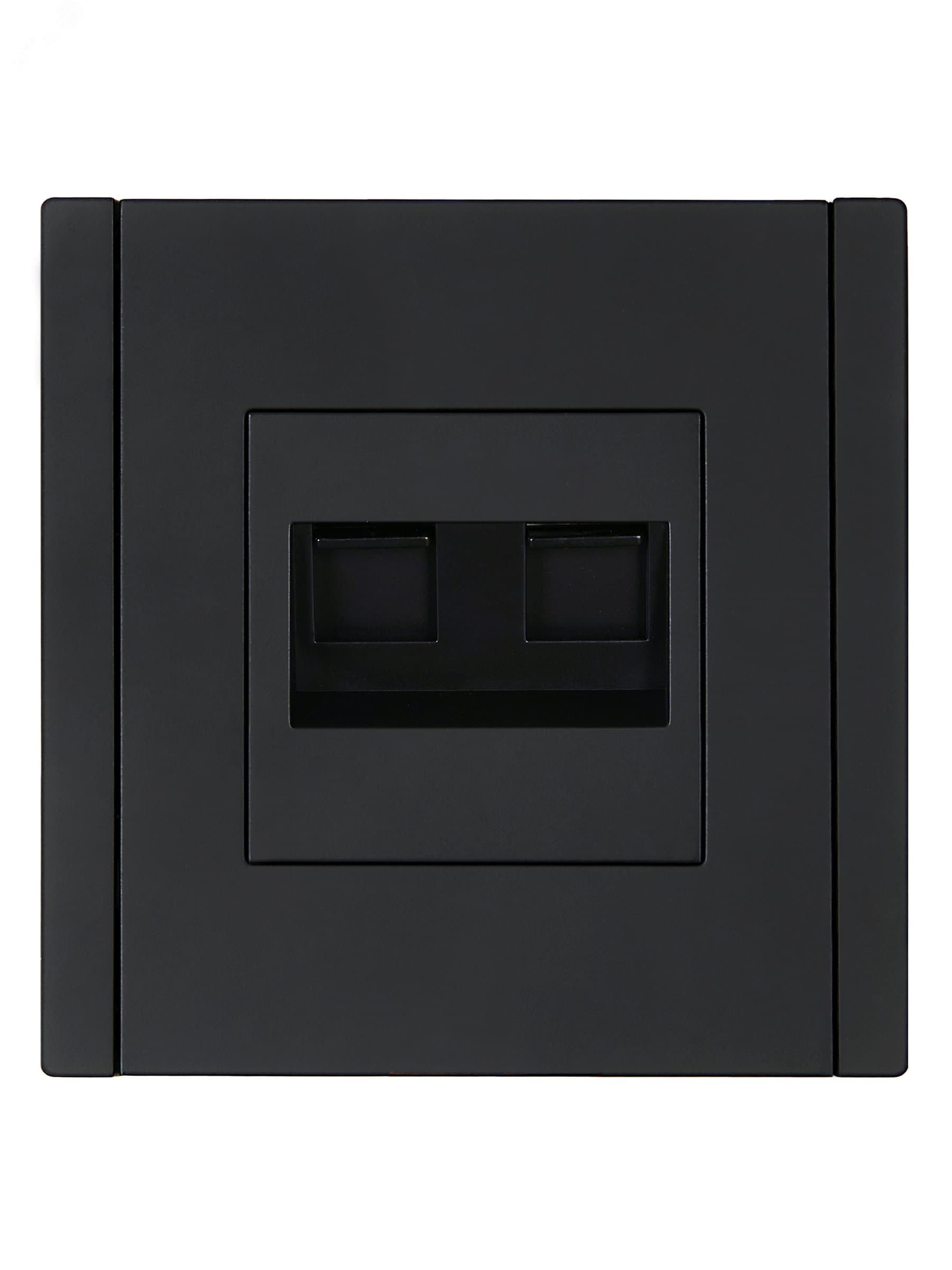 FORTE&PIANO Розетка компьютерная двойная RJ45 кат.6 FP134 черный IEK