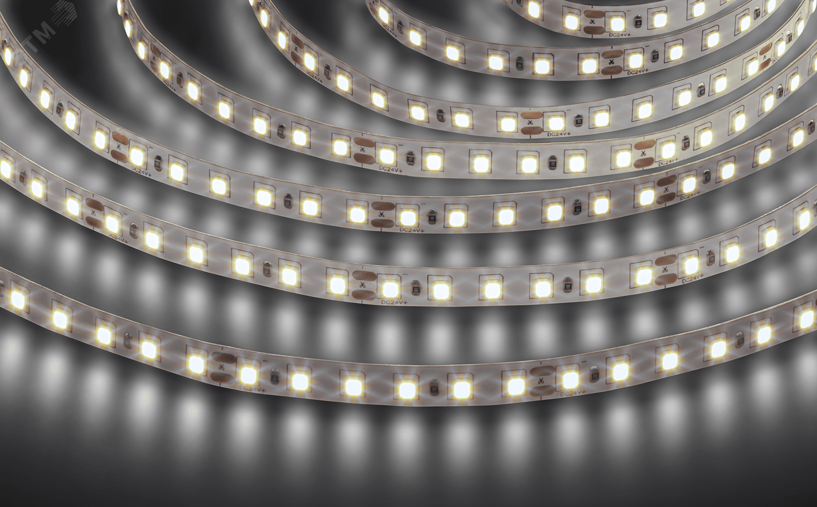 Лента светодиодная 9.6Вт/м 24В 4000К IP20 120LED/м NLS-2835 5м