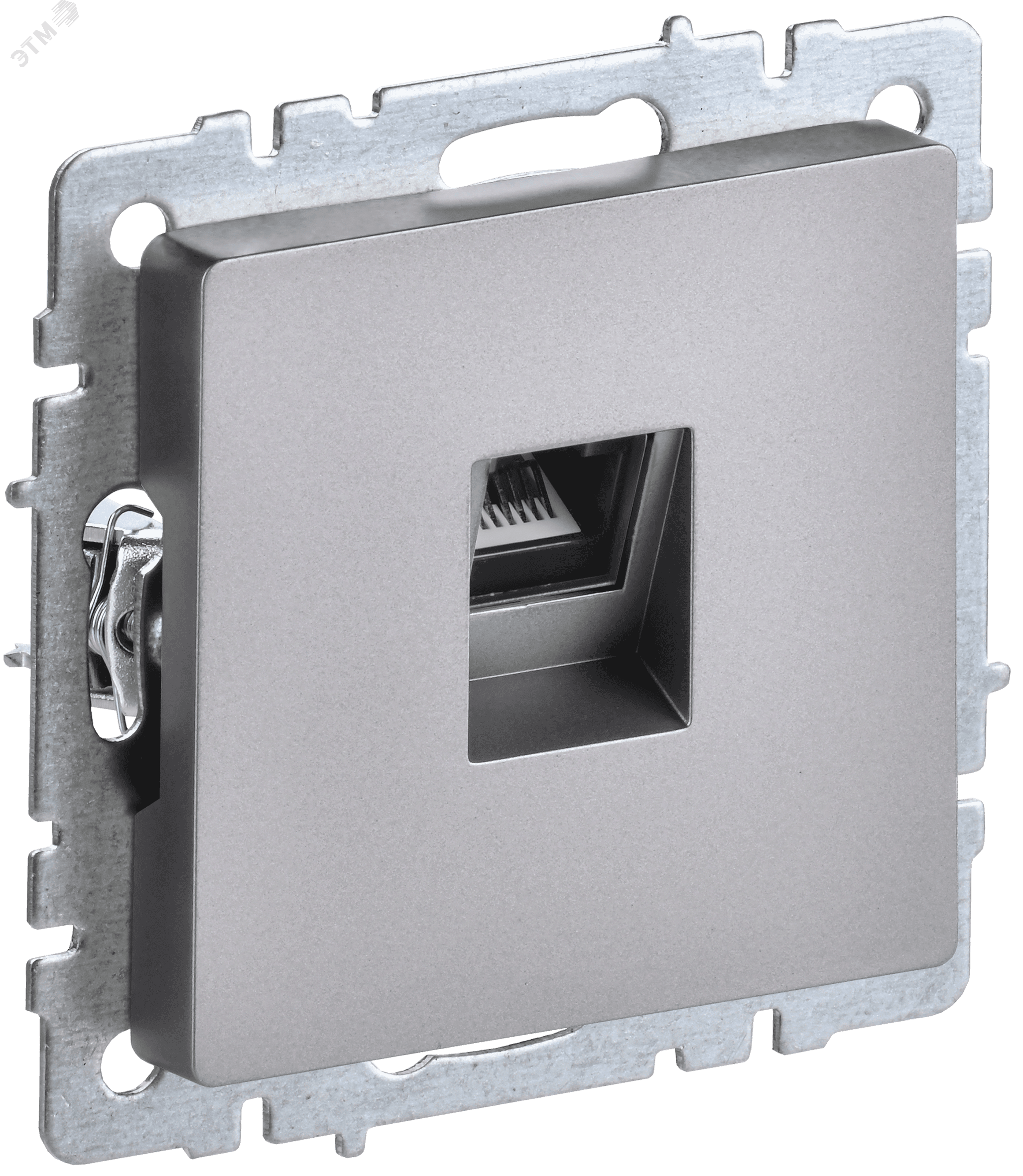 BRITE Розетка компьютерная RJ45 кат.5E РК10-БрС сталь