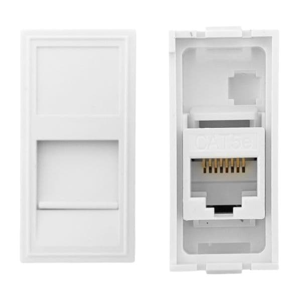 Розетка RJ45, категории 5e (ширина 1 модуль)