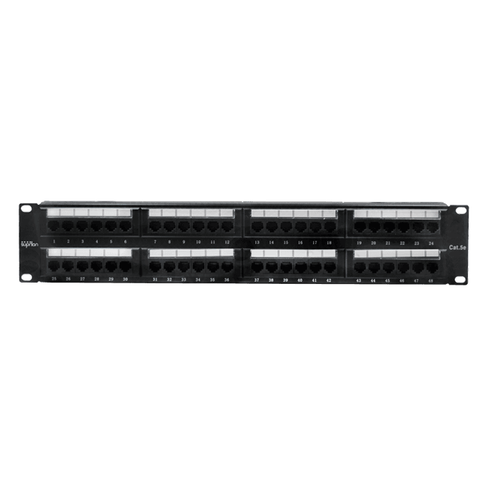 Патч-панель 19'. 48 портов RJ-45. UTP. Cat.5e. 2U
