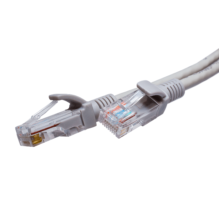 Патч-корд UTP 5e 4x2 26AWGCu LSZH серый 3м