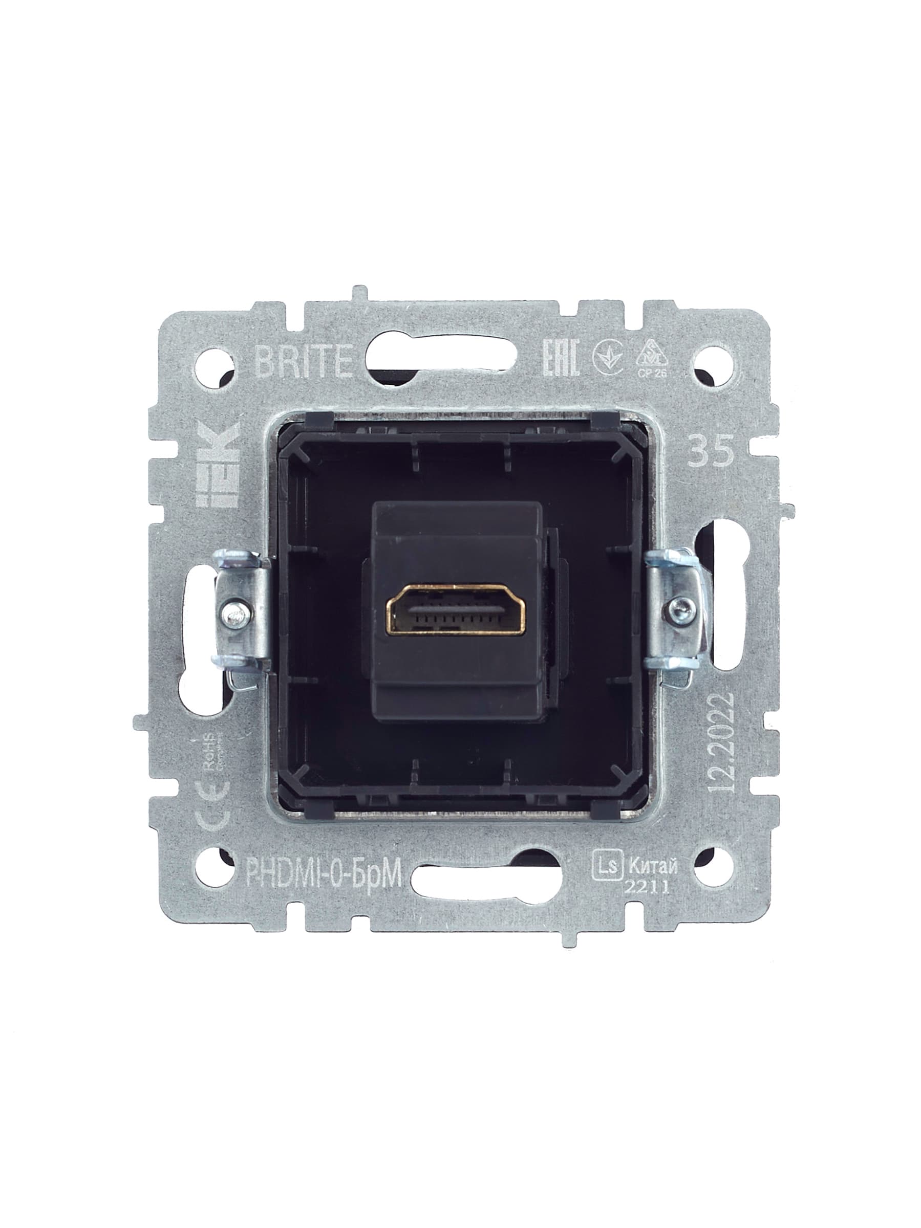 BRITE Розетка HDMI РHDMI-0-БрМ маренго