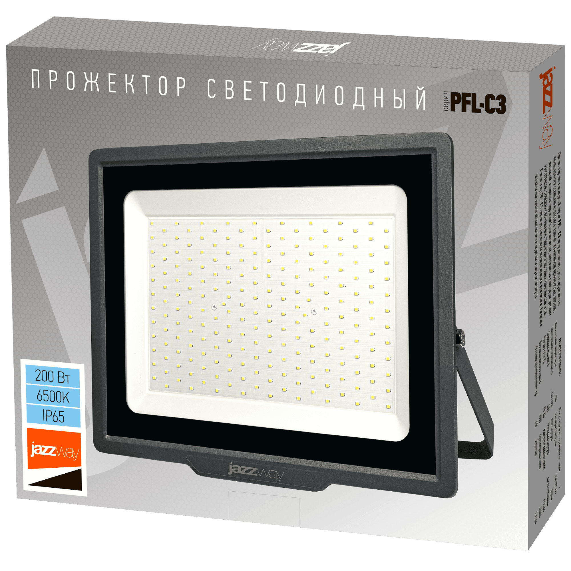Прожектор светодиодный ДО-200 Вт холодный 6500К 20000 Лм IP65 JazzWay