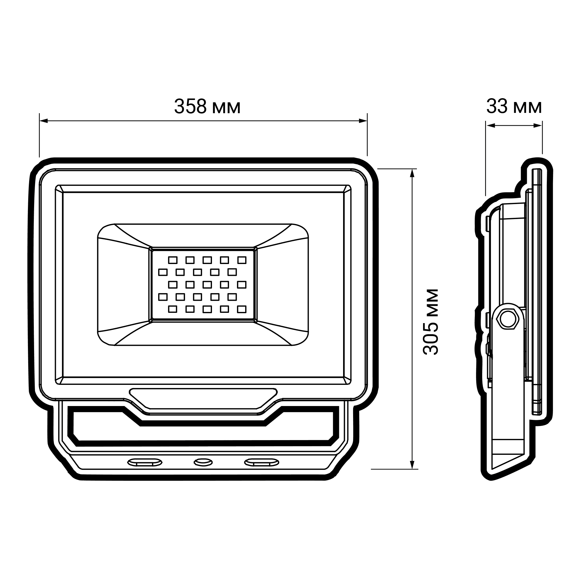 Прожектор светодиодный ДО-200 Вт холодный 6500К 20000 Лм IP65 JazzWay
