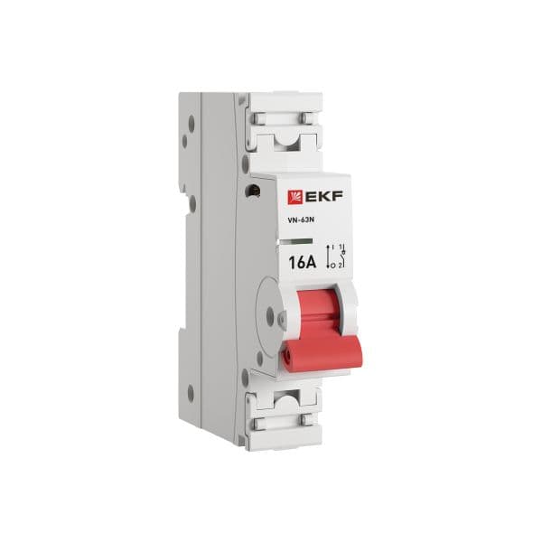 Выключатель нагрузки (ВН) однополюсный 1P 16 кА ВН-63N S63116 PROXIMA EKF