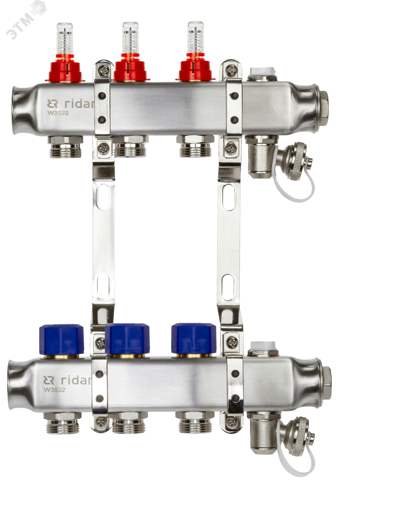 Коллекторная группа SSM-3RF set 3 контура 1'X3/4' с расходомерами и кронштейнами