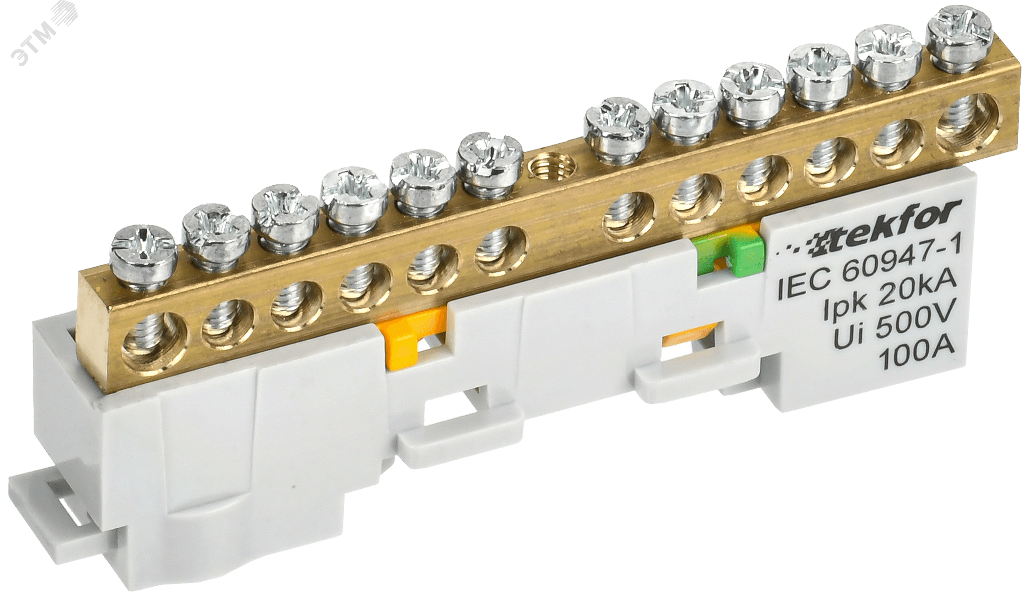TEKFOR Шина PE земля неизолированная на универсальном держателе 6х9-12-Ж IEK