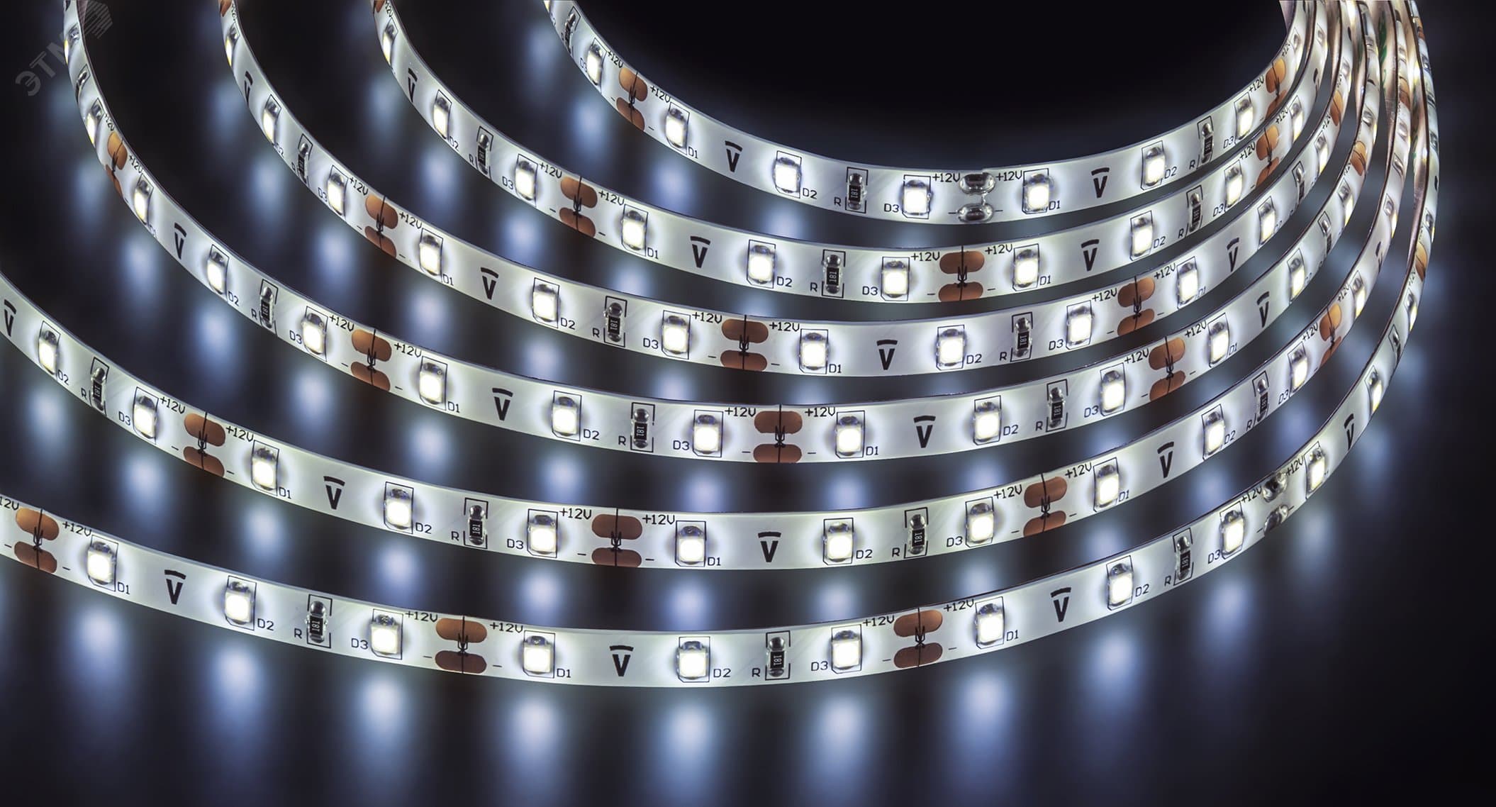 Лента светодиодная 4.8Вт/м 12В 6000К IP65 60LED/м NLS-3528-PRO 5м