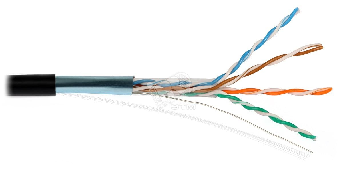 Витая пара F/UTPz 4PR 24AWG Cat.5e OUTDOOR Наружная экранированная(DCM Test Report) Польша