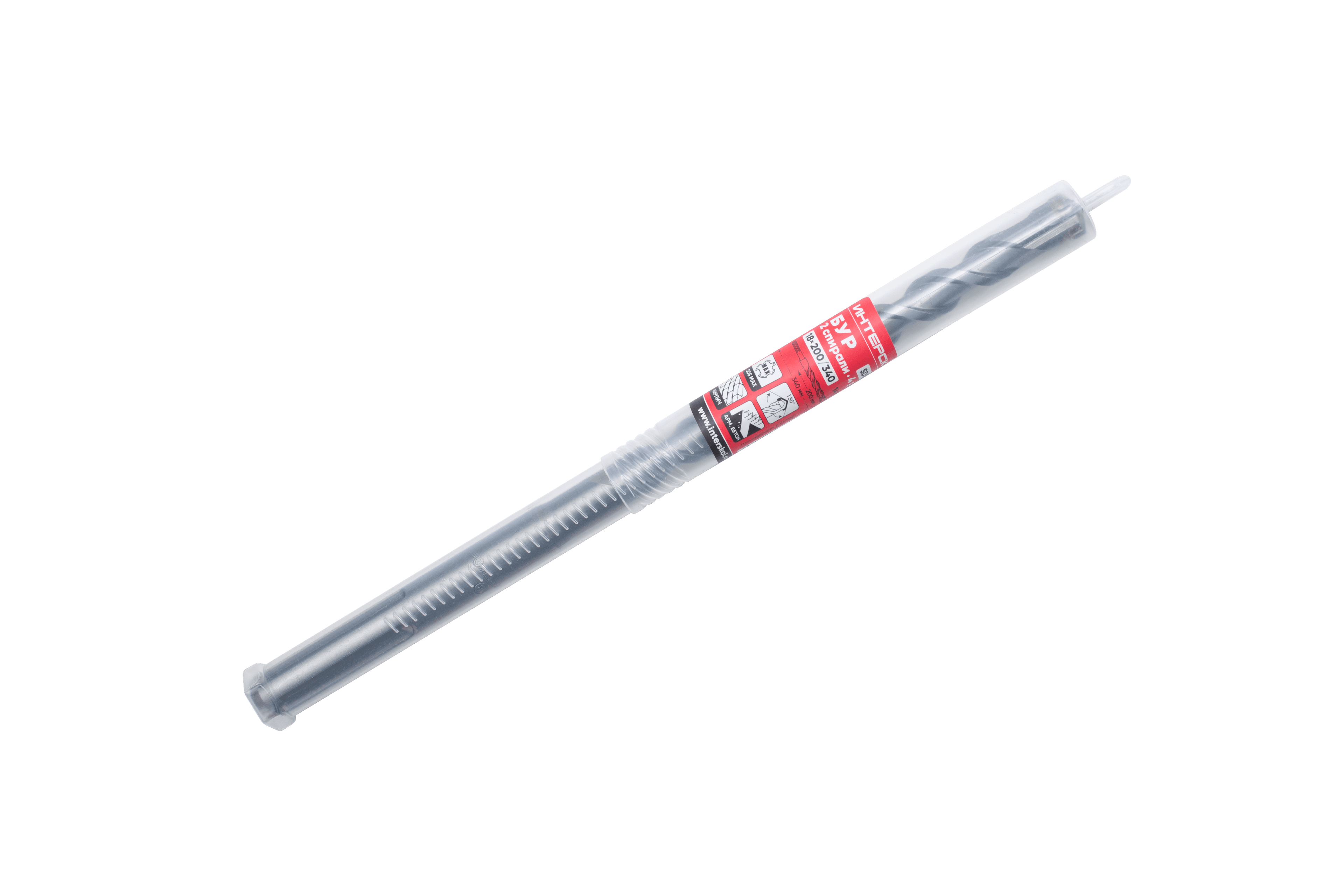 Бур SDS-Max (2 спирали, 4 резца)  18х200/340