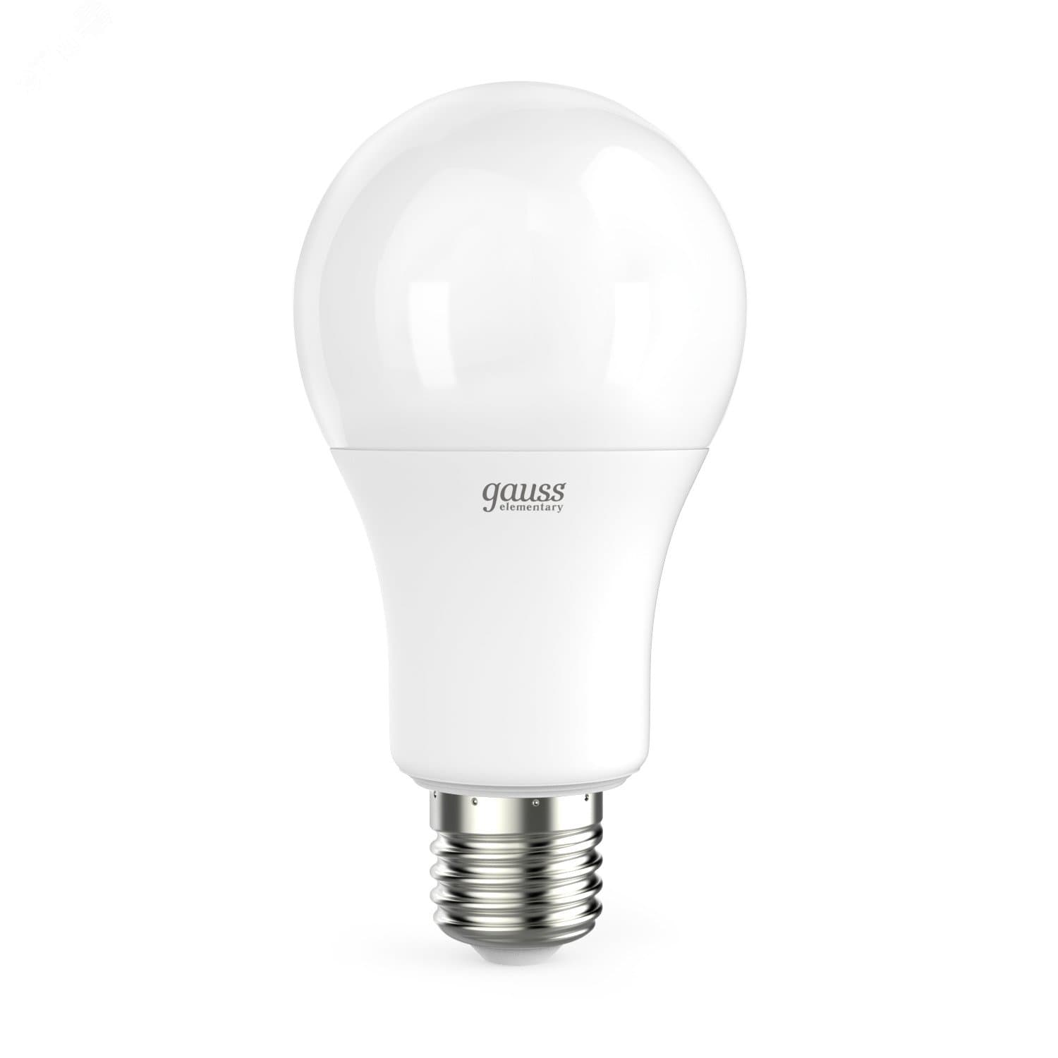 Лампа светодиодная LED 15 Вт 1320 лм 3000К А60 груша теплый E27 AC 220В Elementary