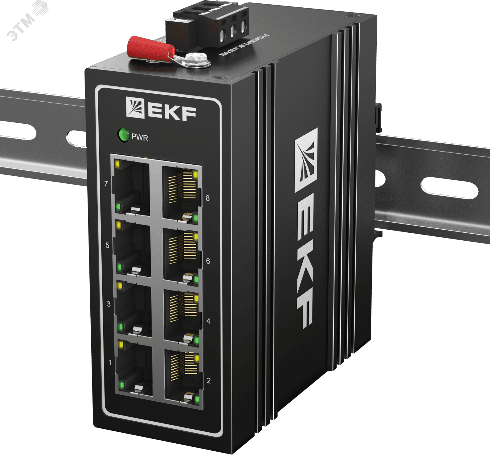 Коммутатор промышленный неуправляемый U-8T, 8 портов 10/100Base-T(X) RJ45, монтаж на динрейку TSX EKF