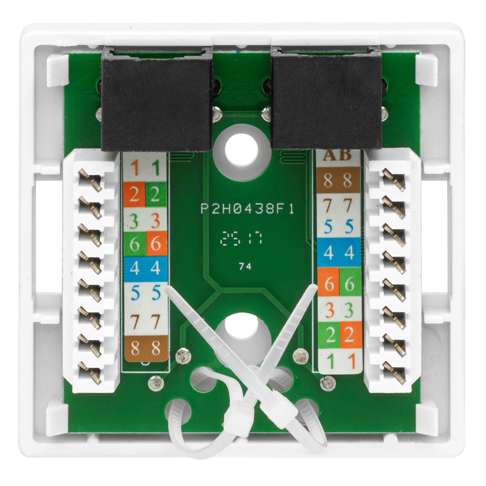 Компьютерная розетка 8P8C (RJ-45), UTP, Cat.6, 2 порта