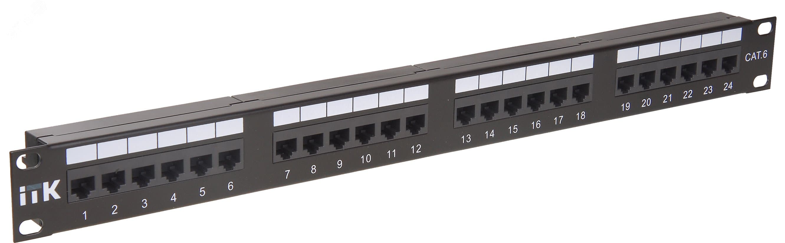 Патч-панель 1 юнит категория 6 UTP 24 порта (Dual)