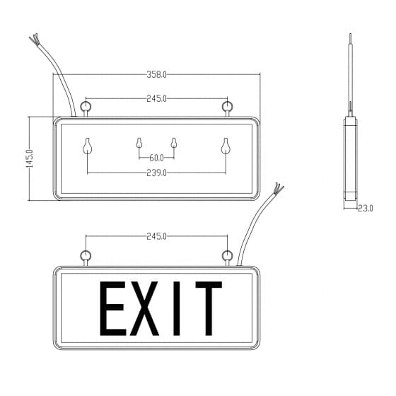 Светильник аварийный светодиодный 3ч 3 Вт ВЫХОД-EXIT SSA-101-1-20