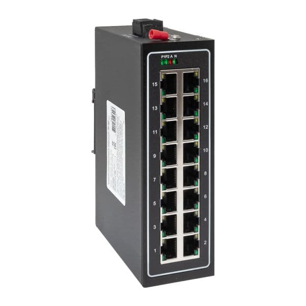Коммутатор промышленный неуправляемый U-16T, 16 портов 10/100Base-T(X) RJ45, монтаж на динрейку TSX EKF