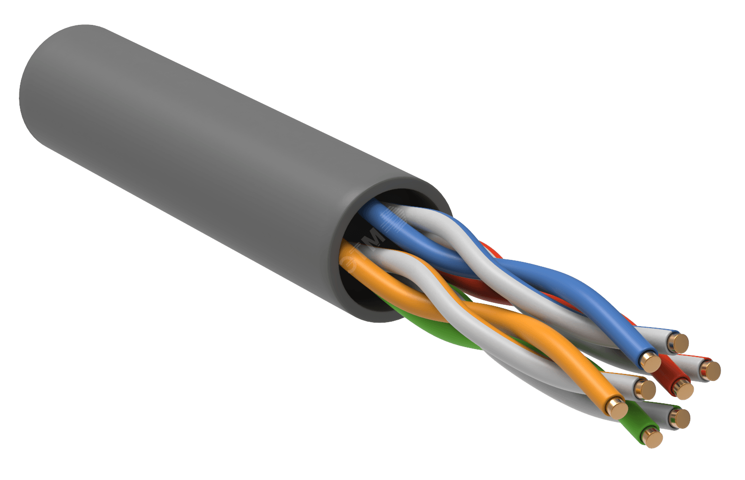 Витая пара U/UTP кат 5E 4 пары PVC серый GENERICA