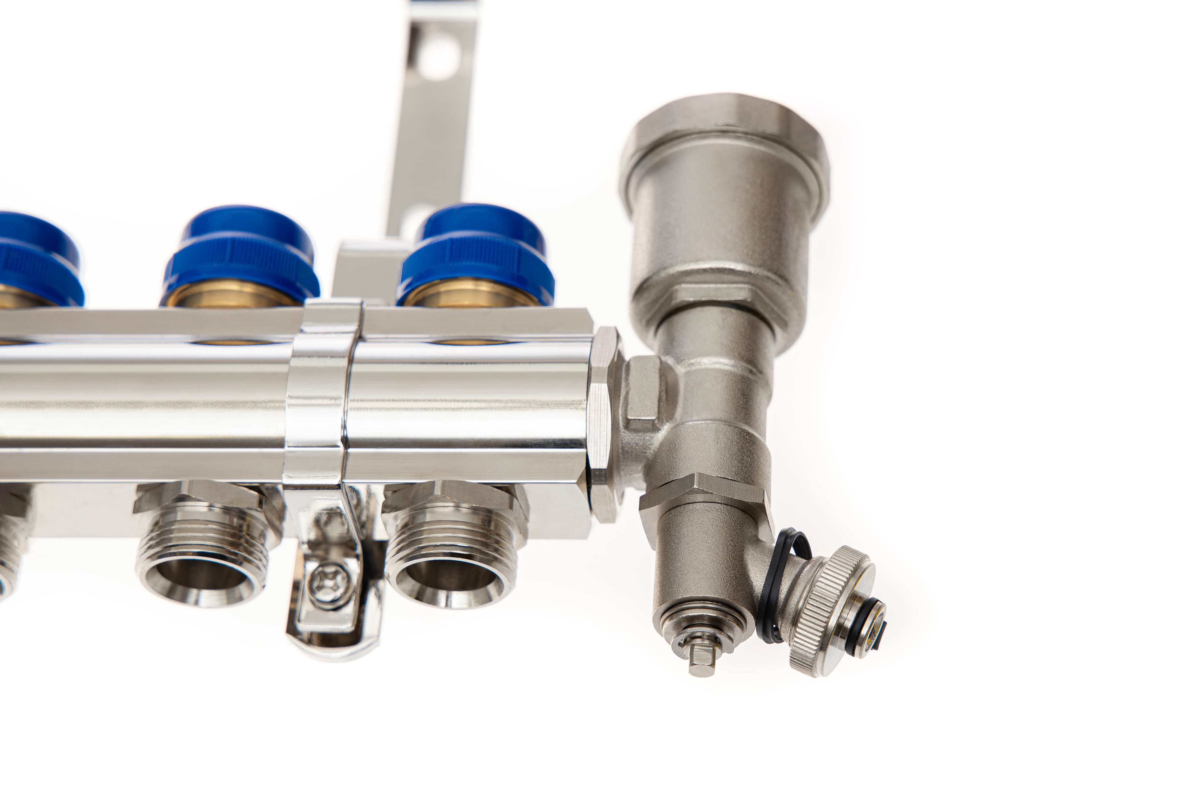 Коллекторная группа FHF-6RF set 6 контуров 1'x3/4' с расходомерами, воздухоотводчиками и кронштейнами