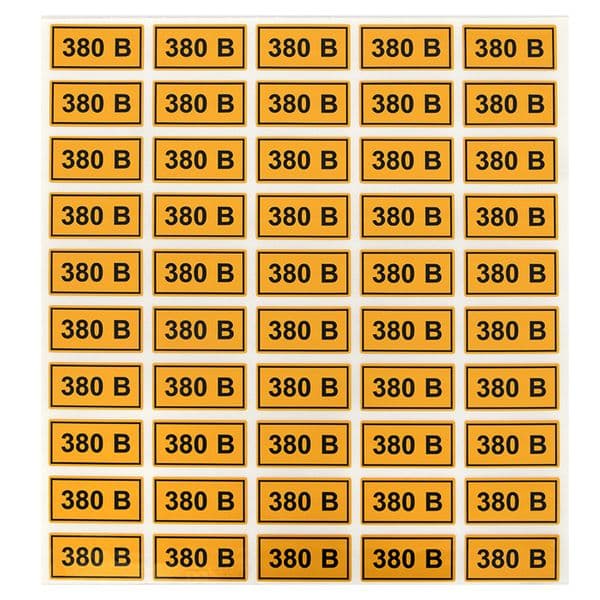 Наклейка ''380В'' 20х40мм