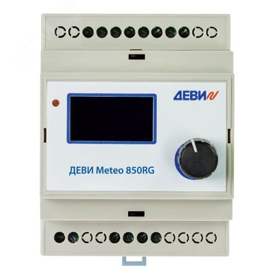 Терморегулятор ДЕВИ Meteo 850RG на шину DIN, с датчиком температуры на проводе, 10А