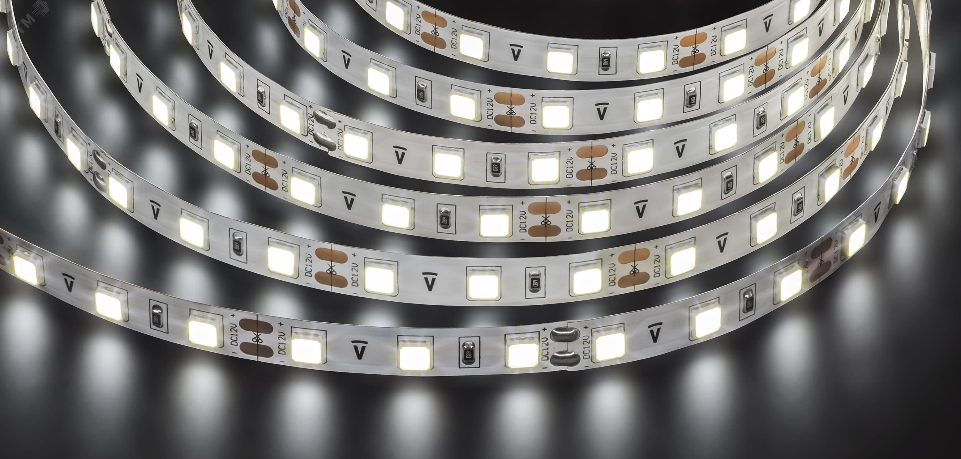 Лента светодиодная 14.4Вт/м 12В 4000К IP20 60LED/м NLS-5050 5м