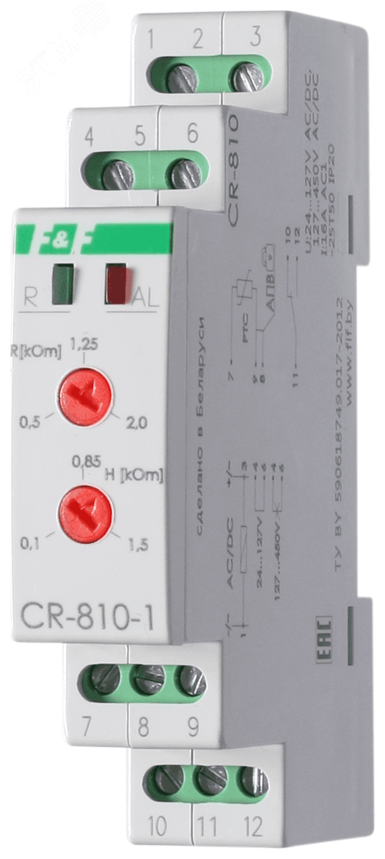 Реле защиты электродвигателей термисторное CR-810-1