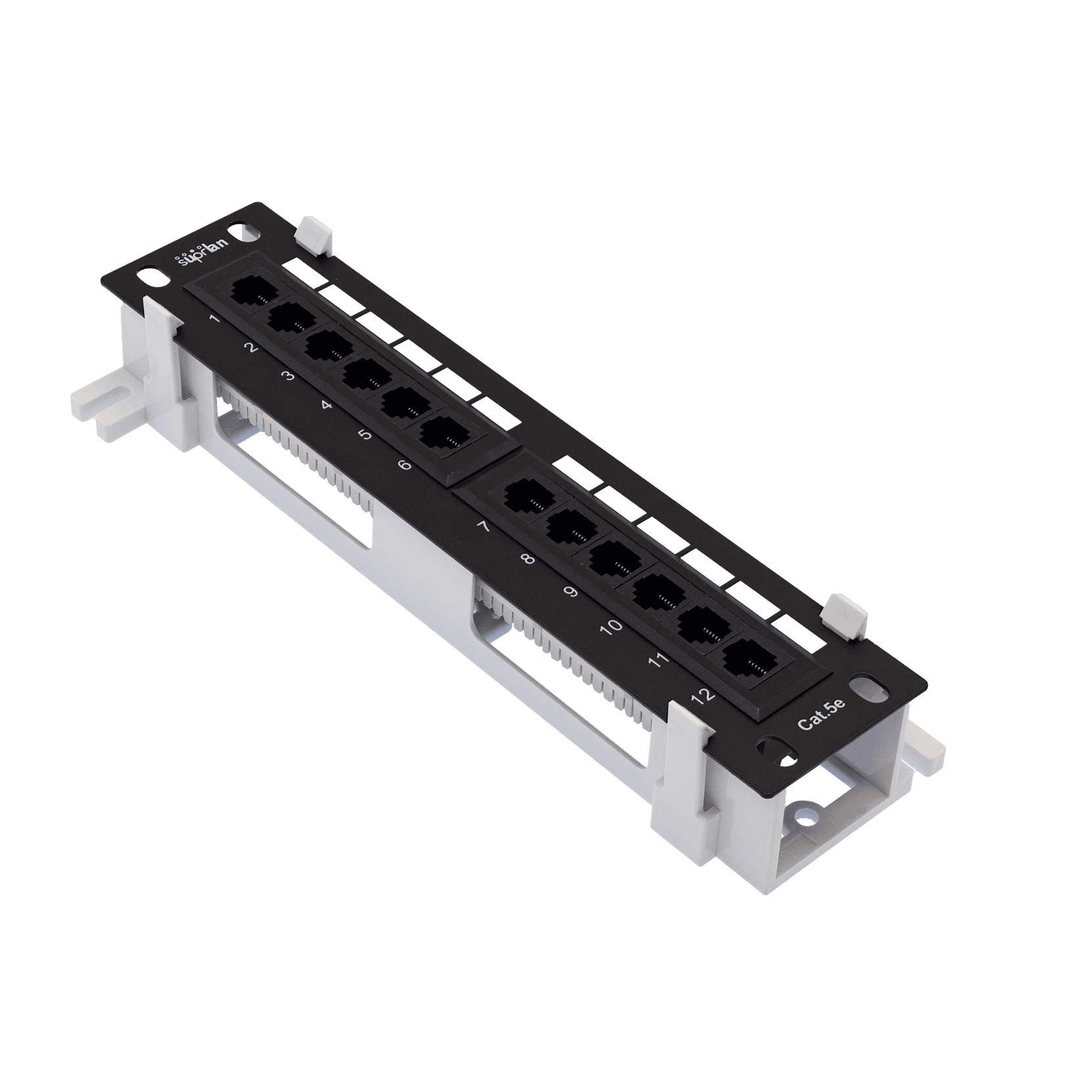 Патч-панель настенная 12 портов RJ-45. UTP. Cat.5e