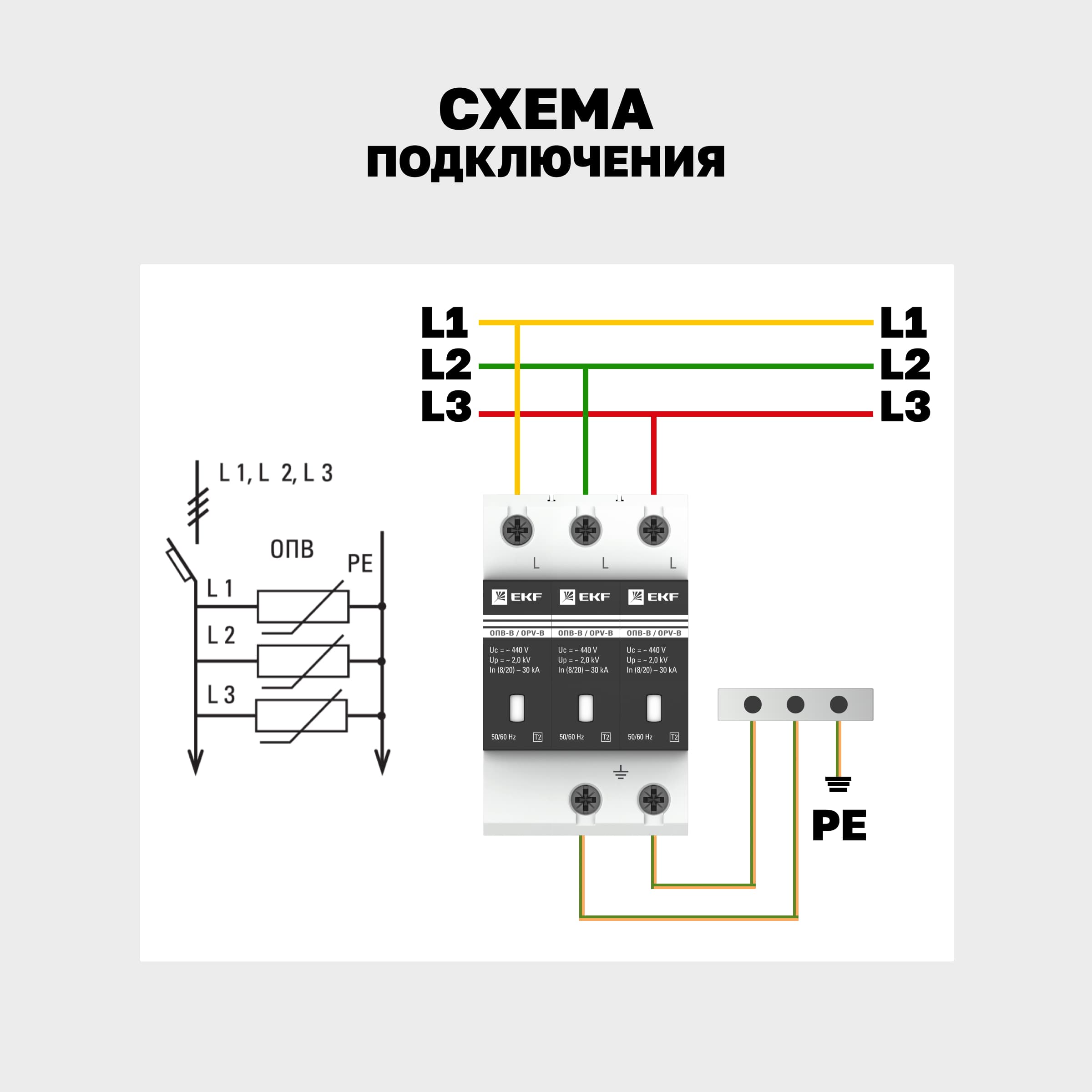 Ограничитель перенапряжений ОПВ-B 3P