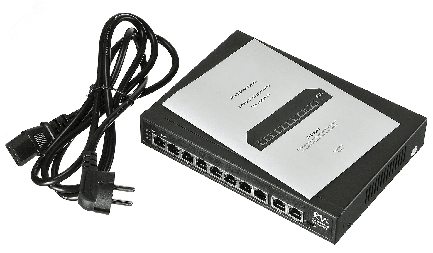 Коммутатор неуправляемый 10 портов RJ 4510 100 Мб/с PoE 120Вт