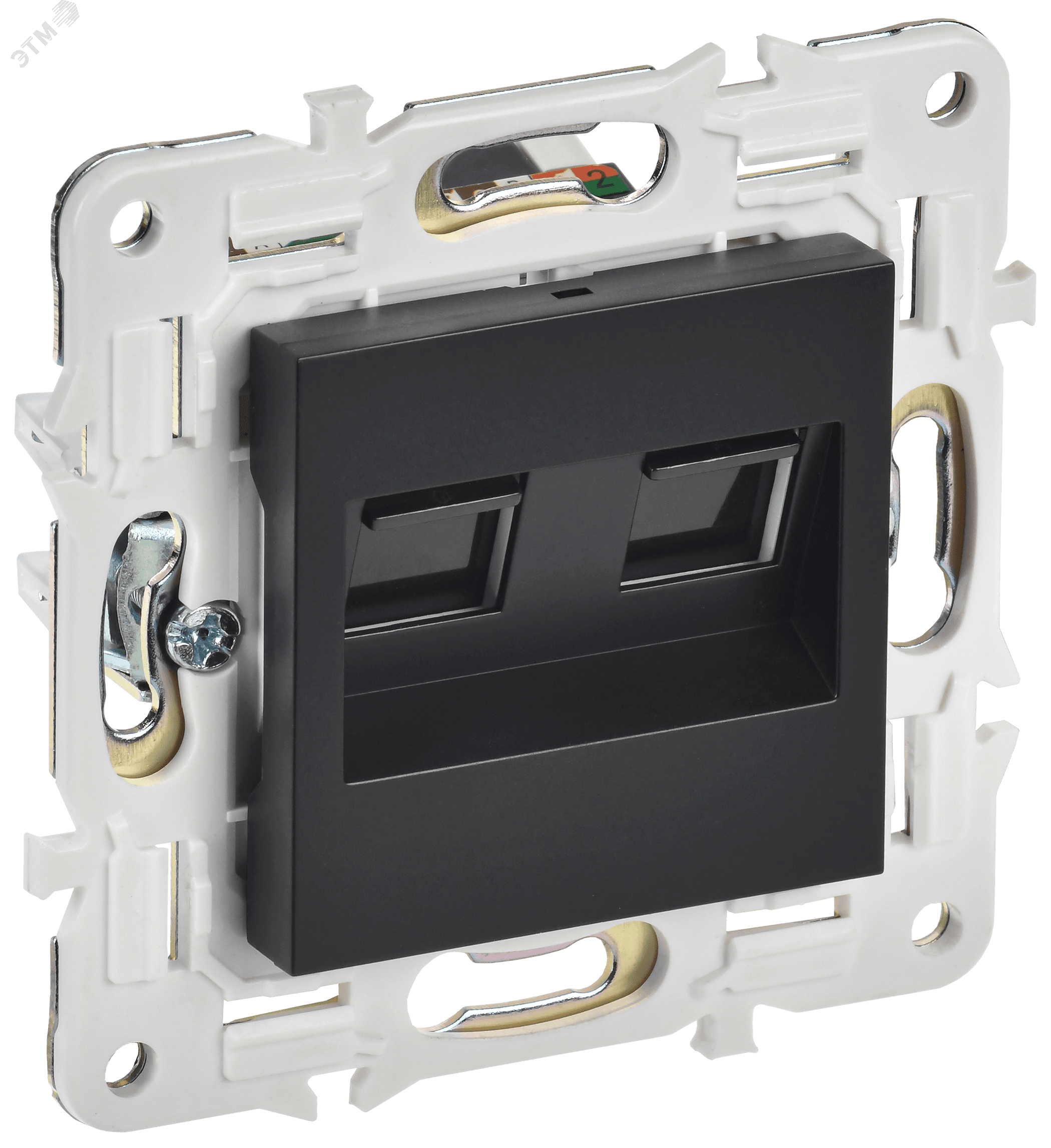 SKANDY Розетка компьютерная двойная RJ45 кат.5E SK-K03Bl черный IEK