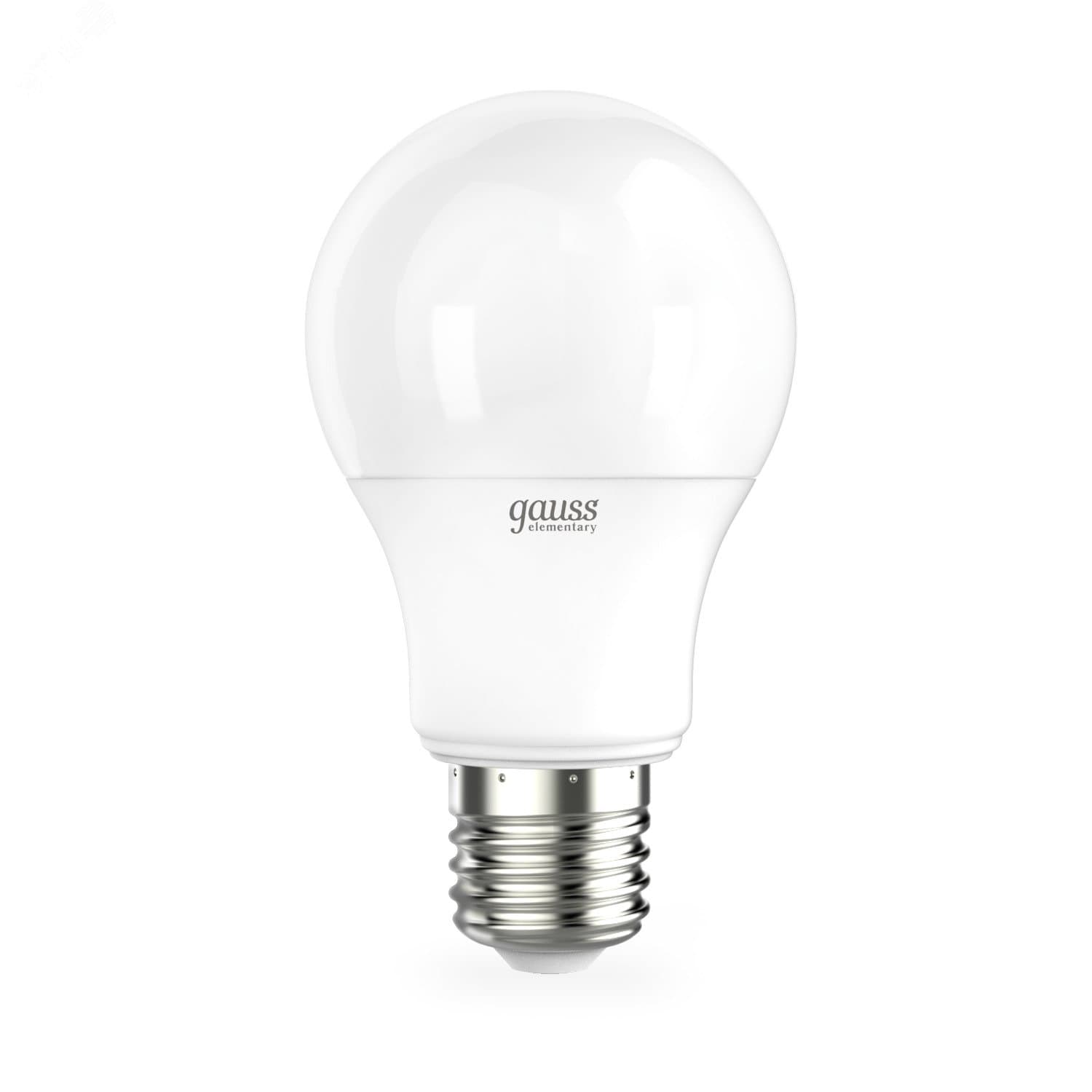 Лампа светодиодная LED 10 Вт 880 лм 3000К А60 груша теплый E27 AC 220В Elementary